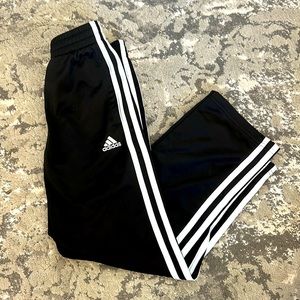 Boys Adidas track suits. Pants and zippered jacket.